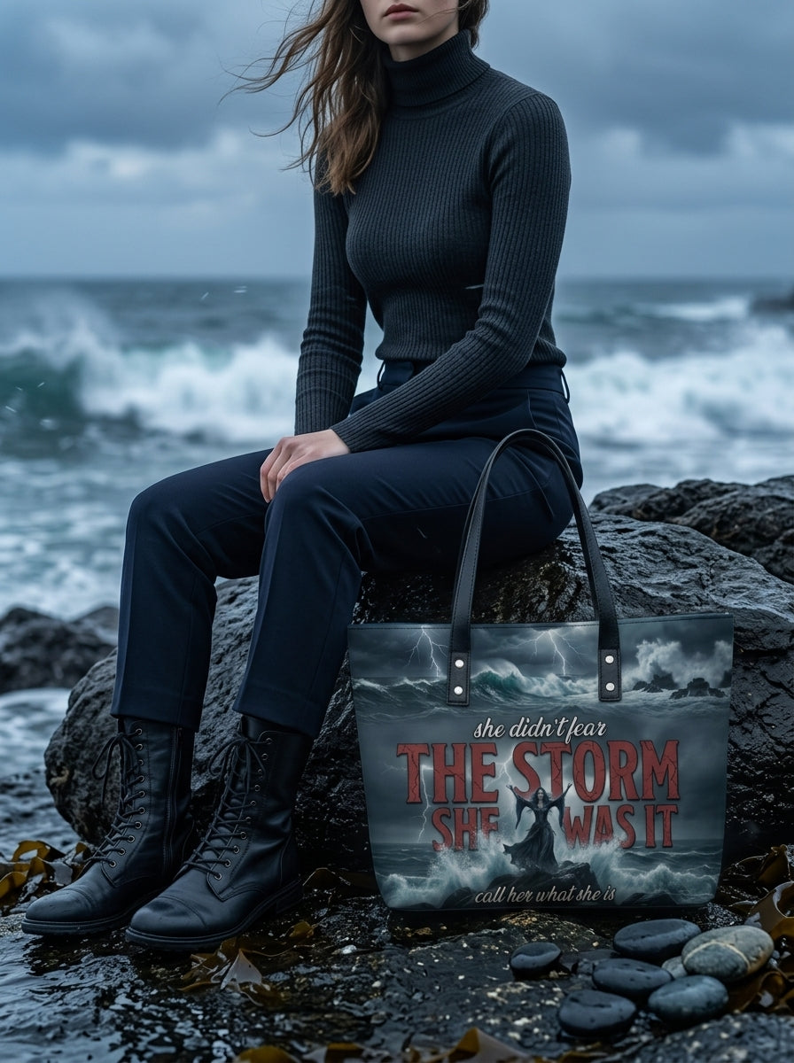 "Beautiful Things Drown You" Siren Song Leather Tote Bag
