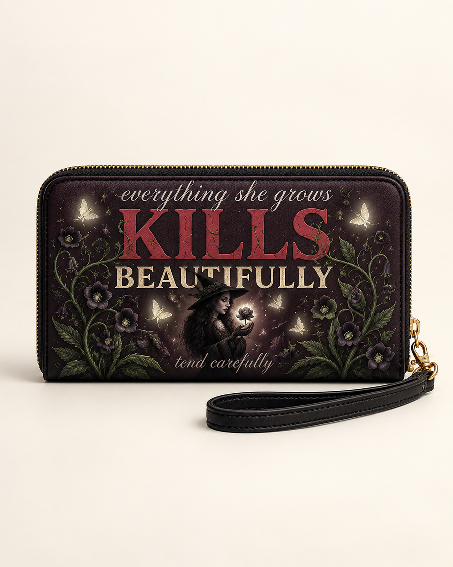 "Kills Beautifully" Witch Garden Long Wallet