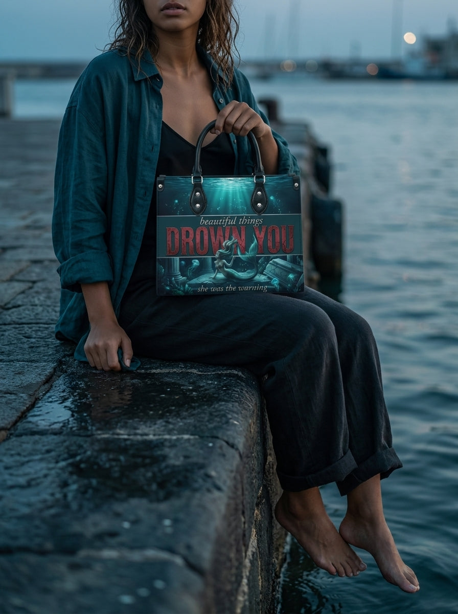 "Beautiful Things Drown You" Siren Song Leather Handbag