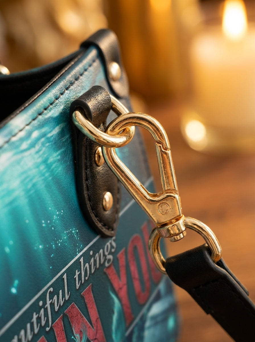 "Beautiful Things Drown You" Siren Song Leather Handbag