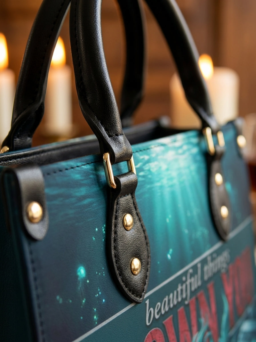 "Beautiful Things Drown You" Siren Song Leather Handbag