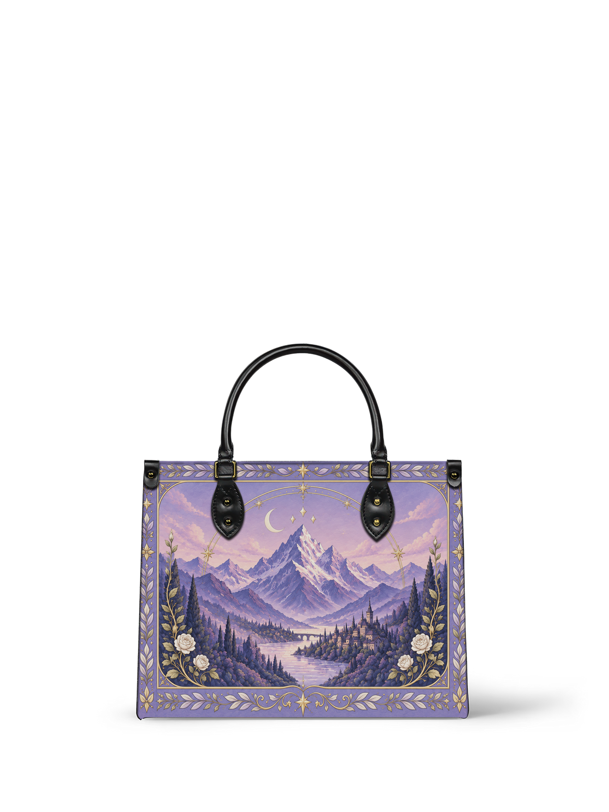 "Lavender Peaks" Twilight Valley Leather Handbag