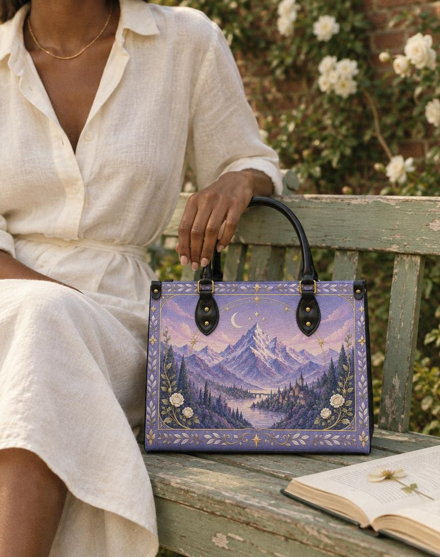 "Lavender Peaks" Twilight Valley Leather Handbag