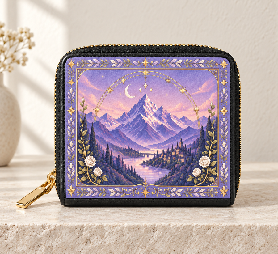 "Lavender Peaks" Twilight Valley Mini Wallet