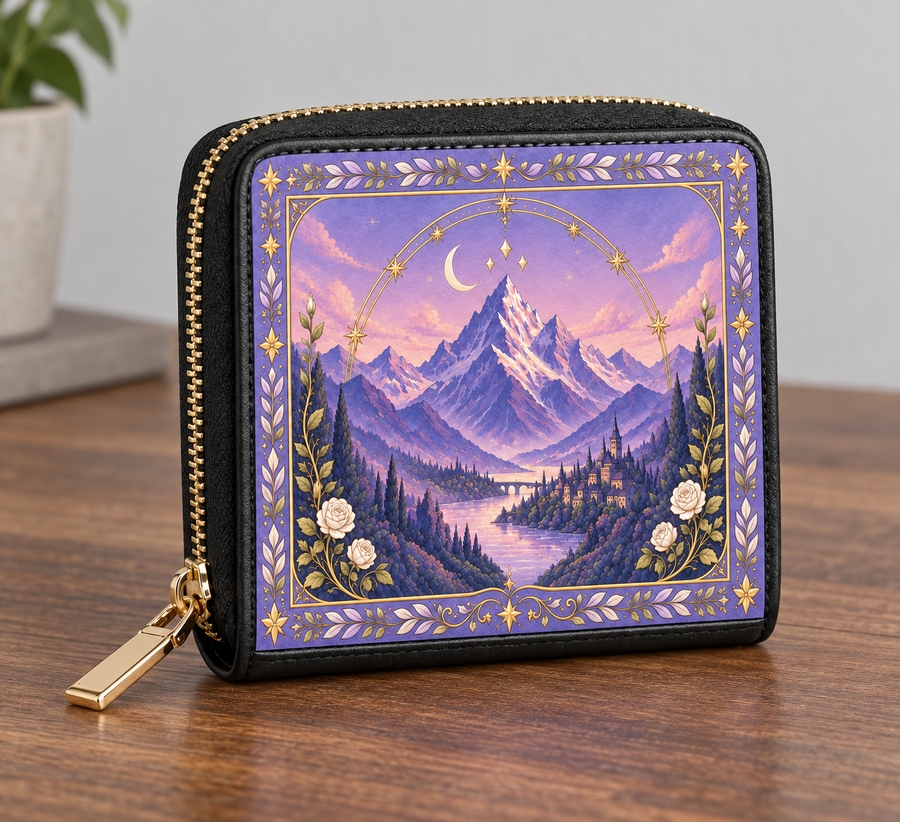 "Lavender Peaks" Twilight Valley Mini Wallet
