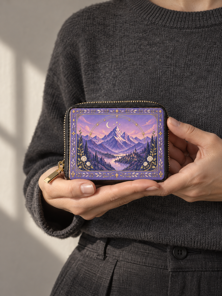 "Lavender Peaks" Twilight Valley Mini Wallet