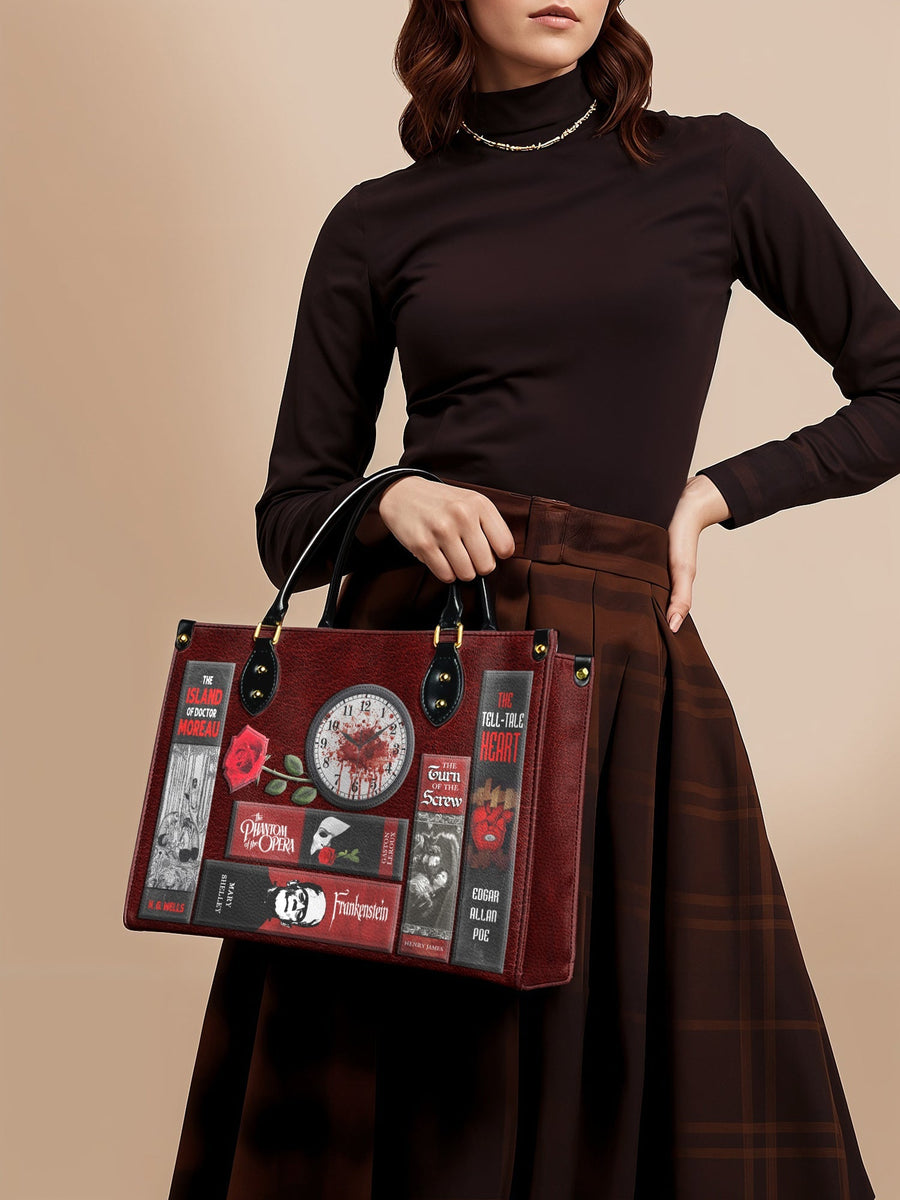 "The Crimson Codex" Leather Handbag