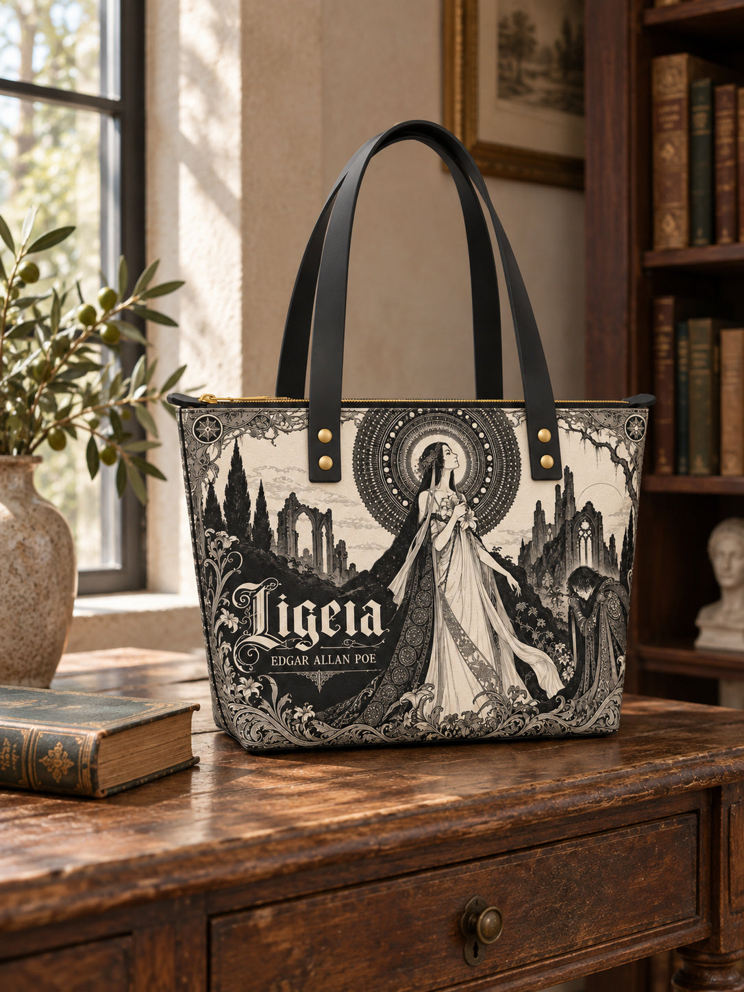 "Ligeia" Leather Tote Bag