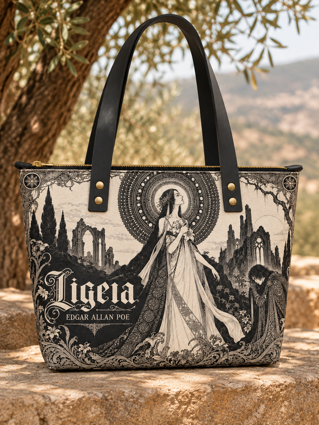 "Ligeia" Leather Tote Bag