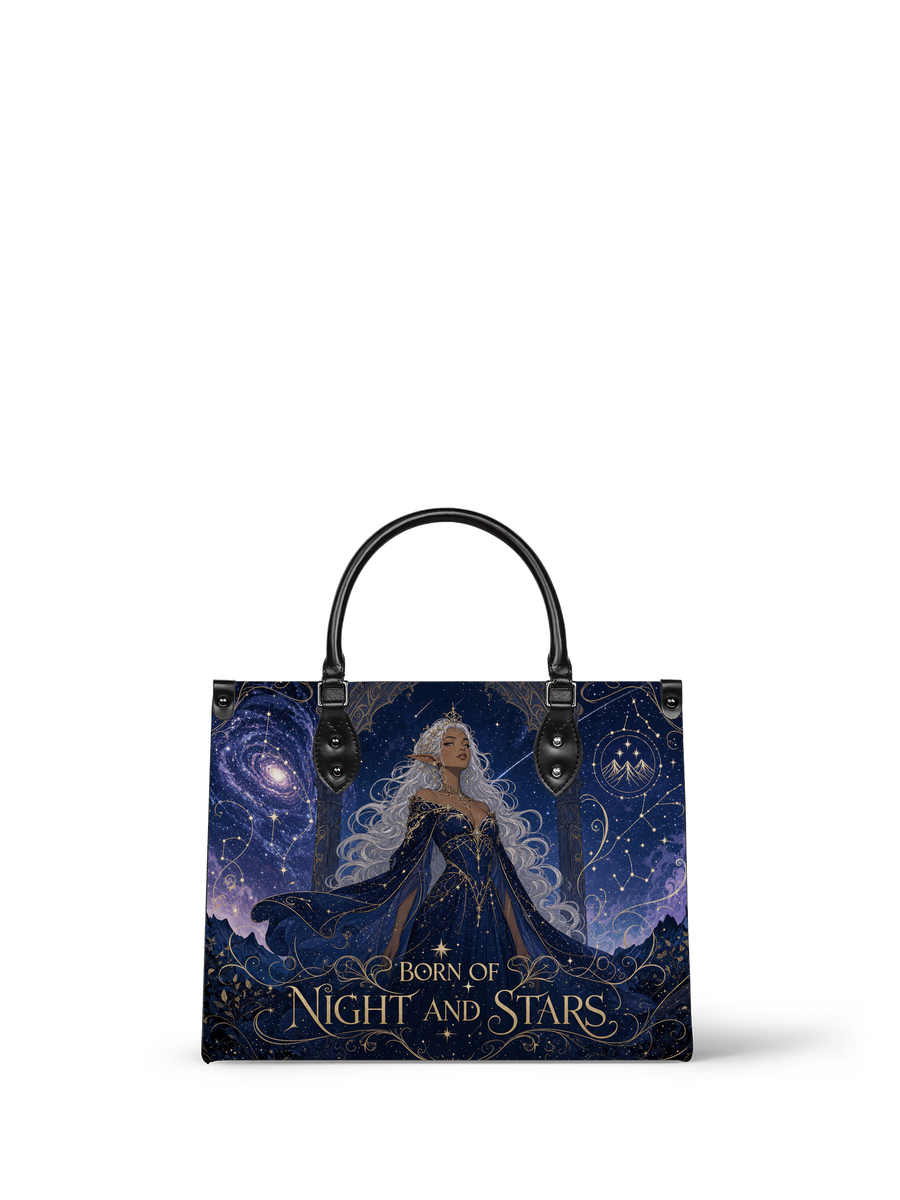 “Born of Night and Stars” Celestial Heiress Leather Handbag