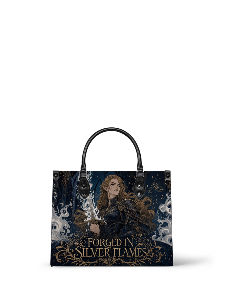 “Forged in Silver Fire” Sword Heiress Leather Handbag