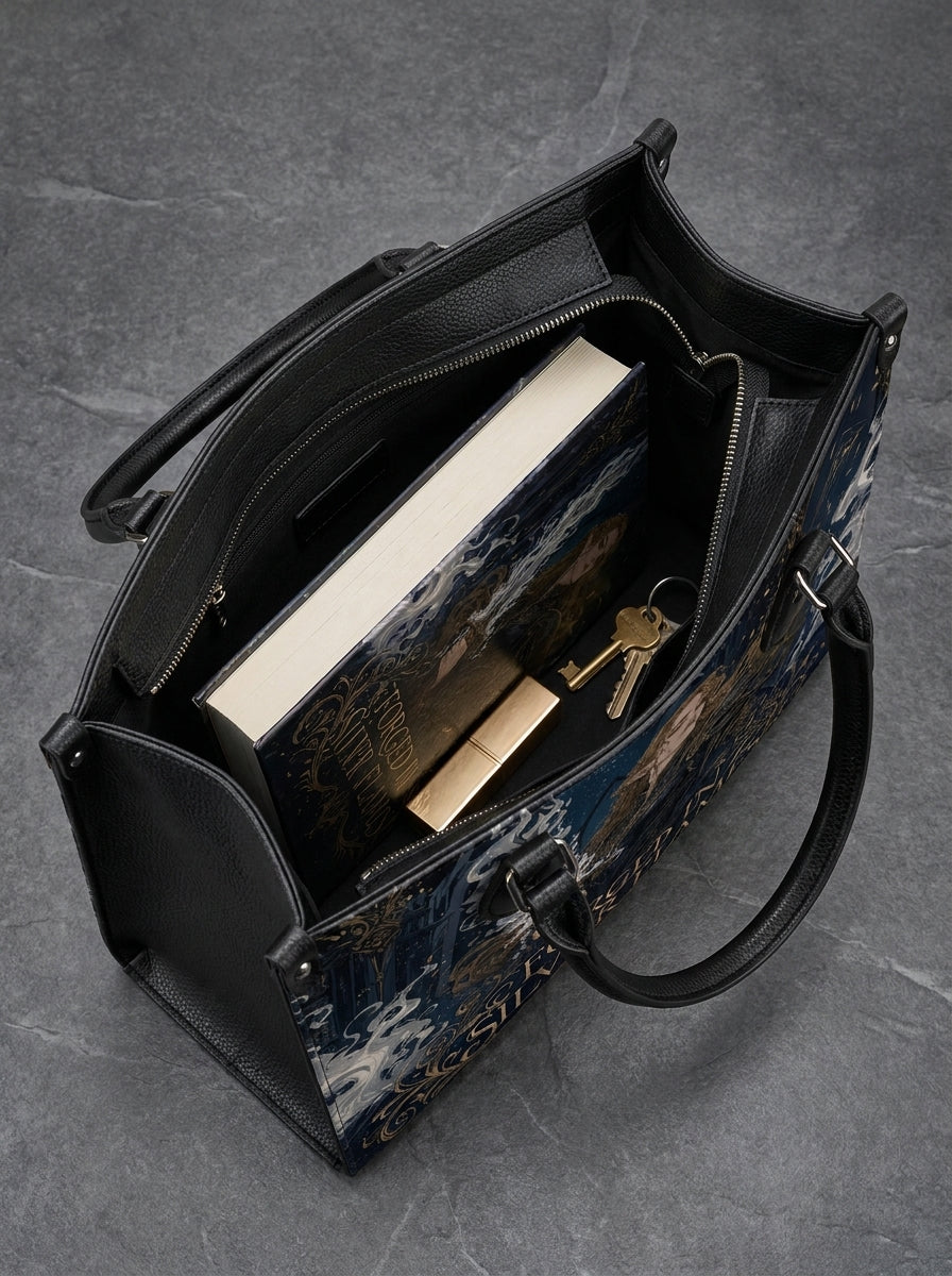 “Forged in Silver Fire” Sword Heiress Leather Handbag