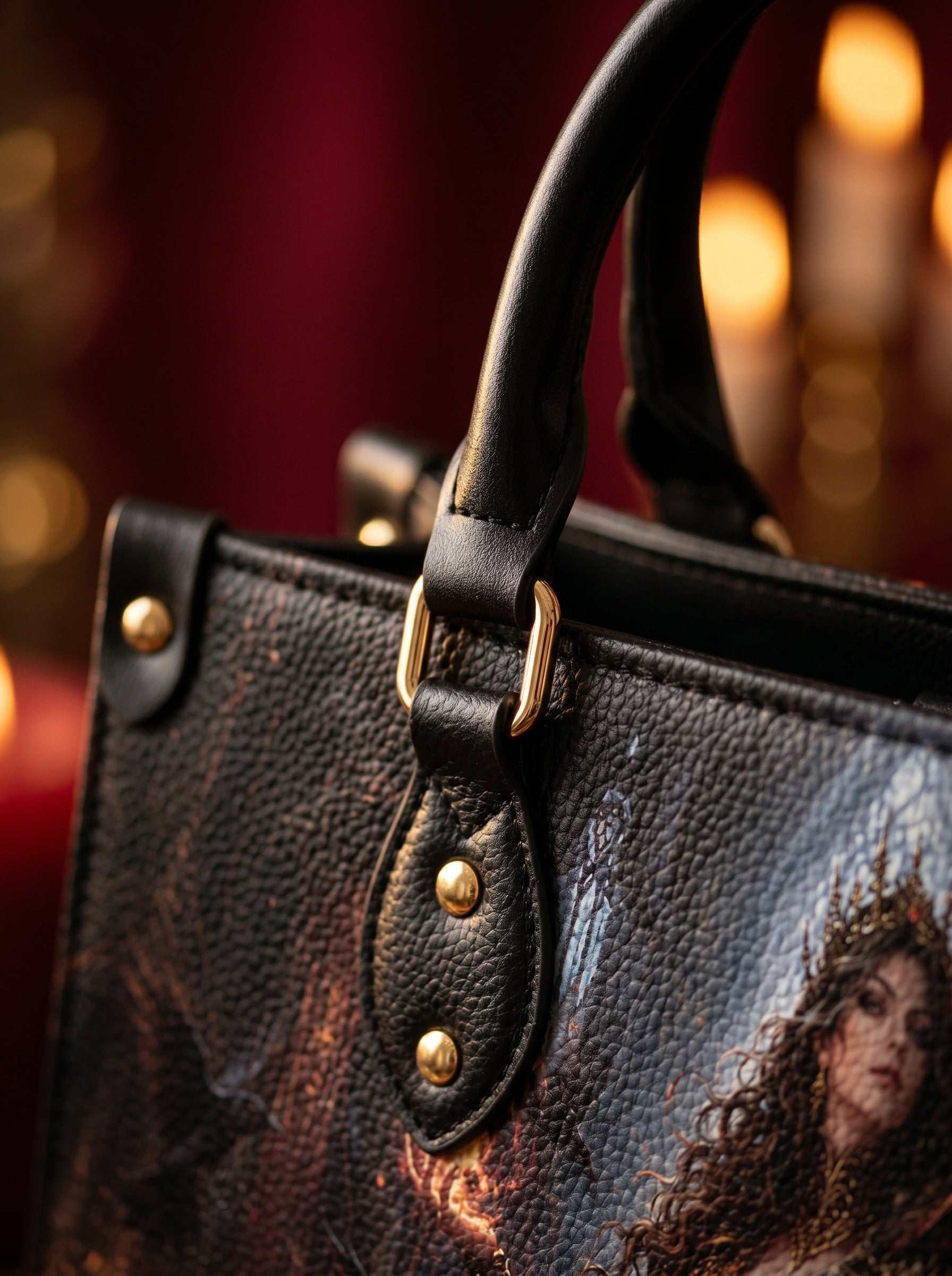“I Read for the Villain” Cathedral Coronation Leather Handbag