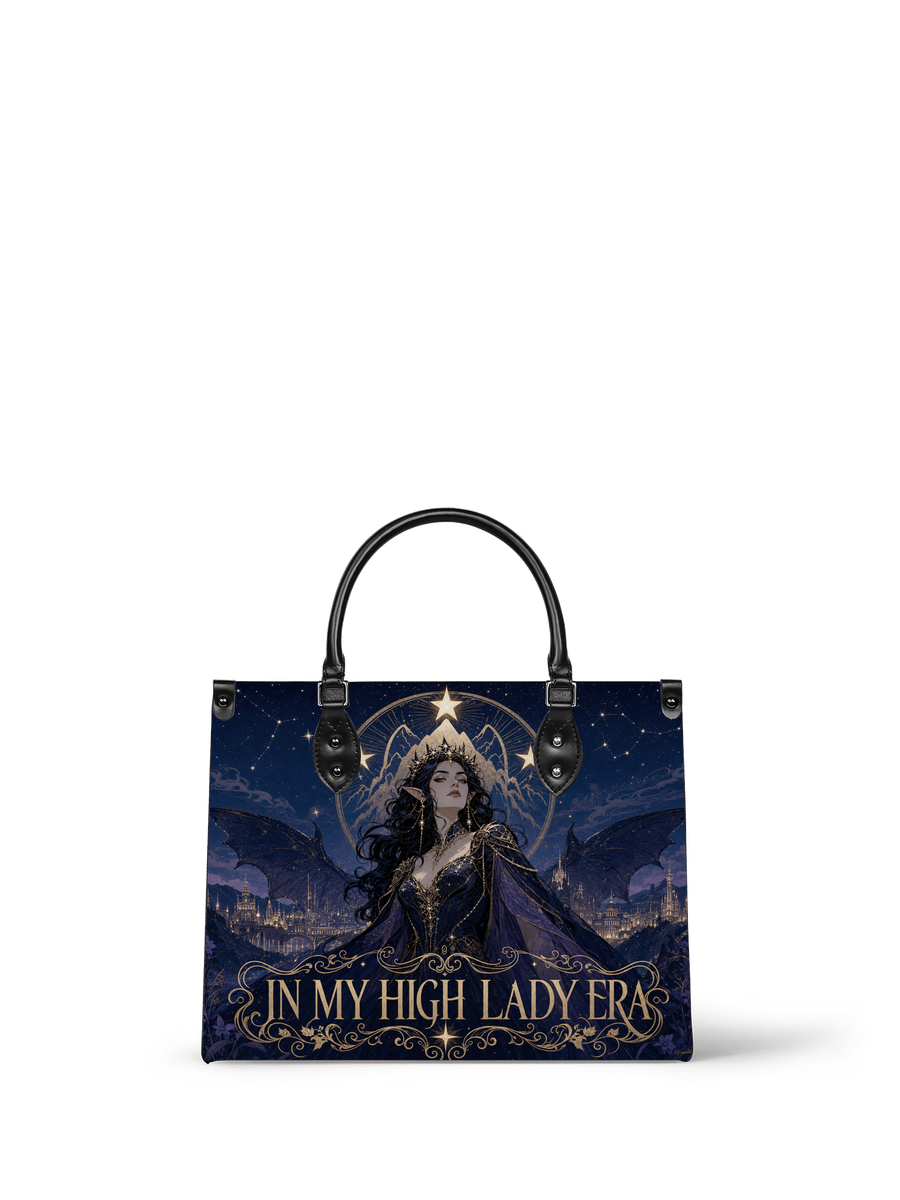 “In My Sovereign Era” Crowned-City Leather Handbag