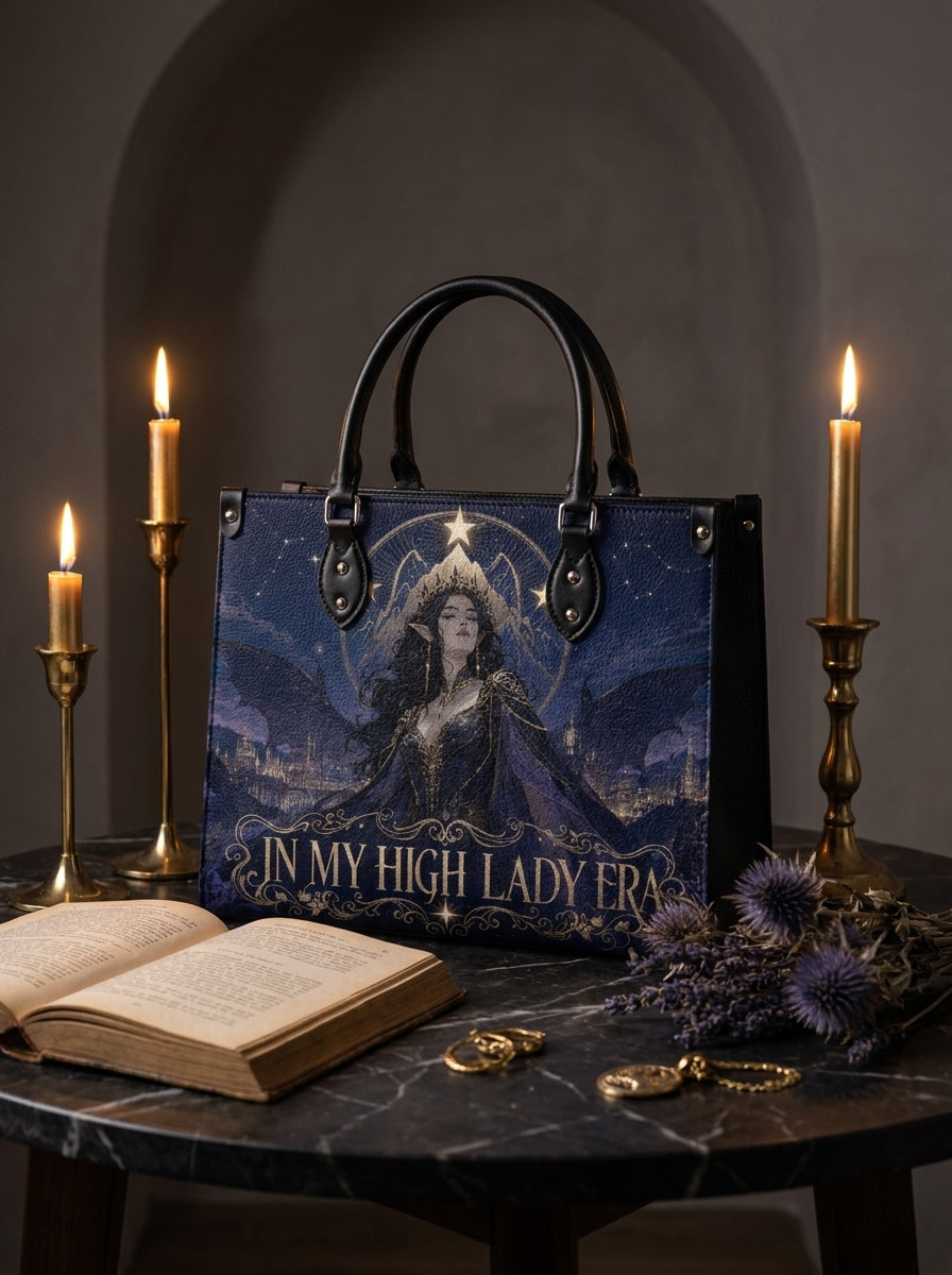 “In My Sovereign Era” Crowned-City Leather Handbag