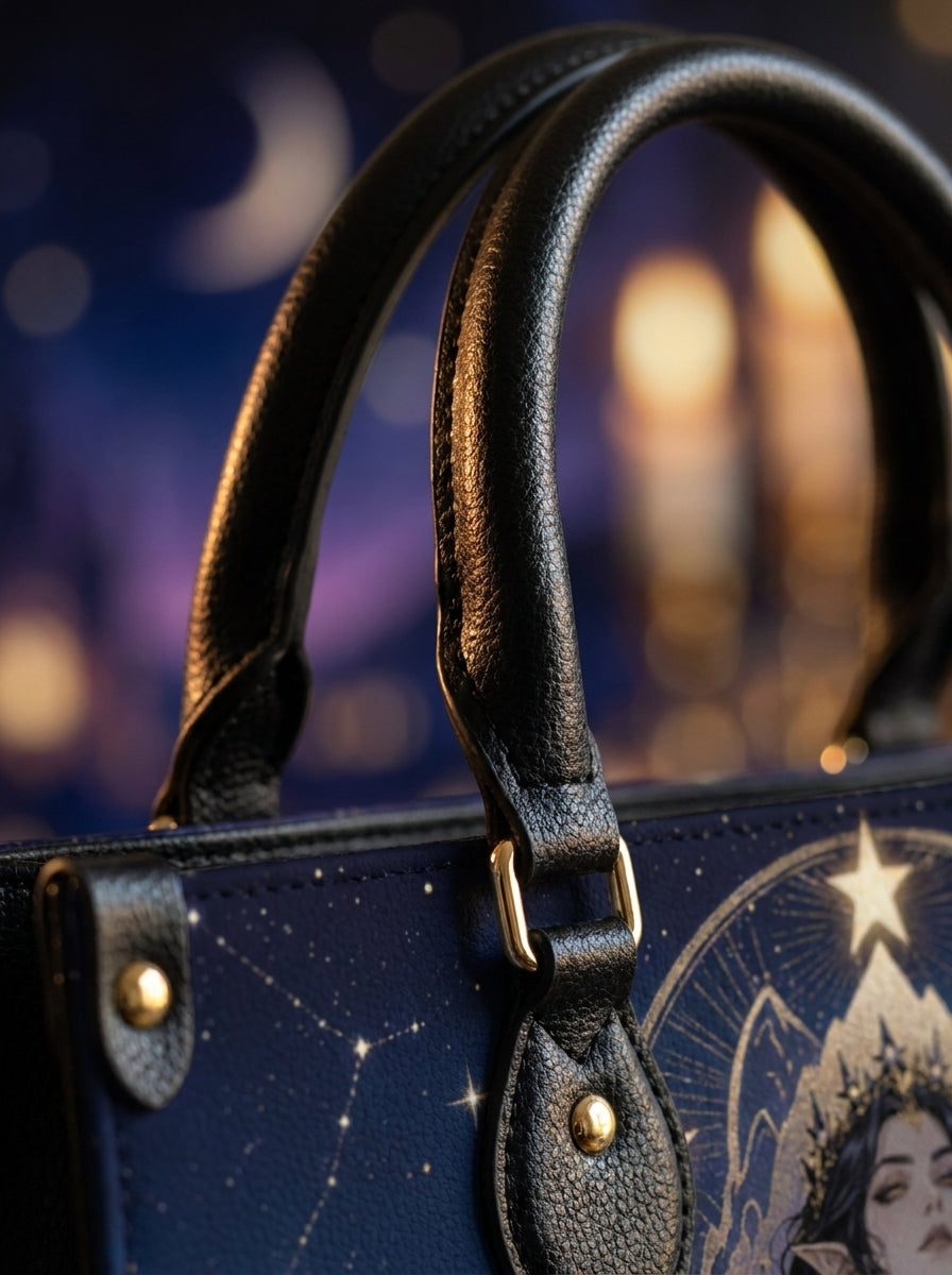 “In My Sovereign Era” Crowned-City Leather Handbag