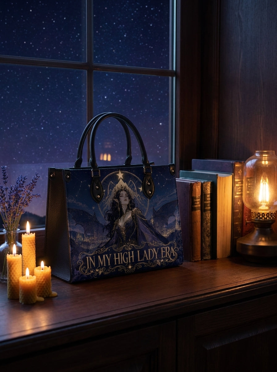 “In My Sovereign Era” Crowned-City Leather Handbag