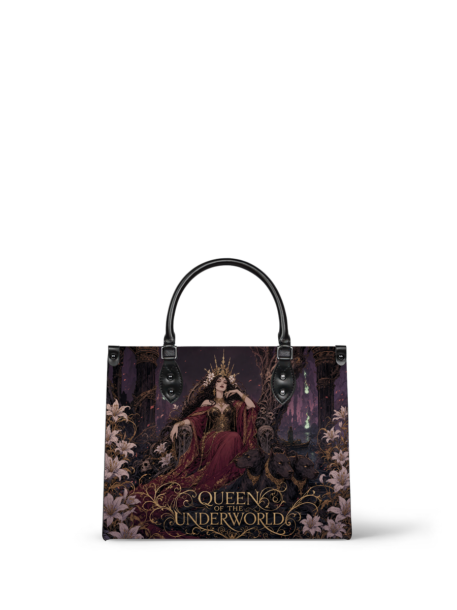 “Queen of the Underworld” Lily Throne Leather Handbag