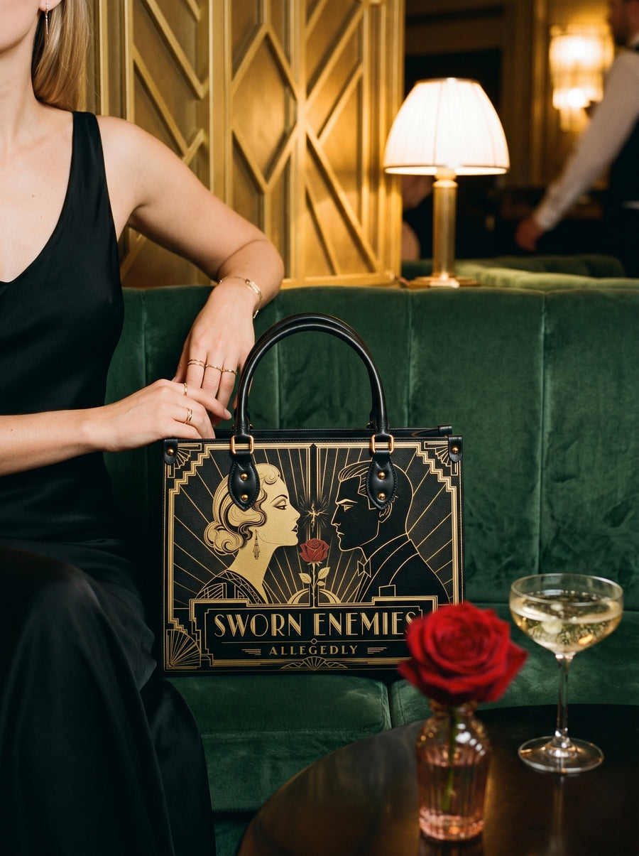 “Sworn Enemies (Allegedly)” Deco Duel Leather Handbag