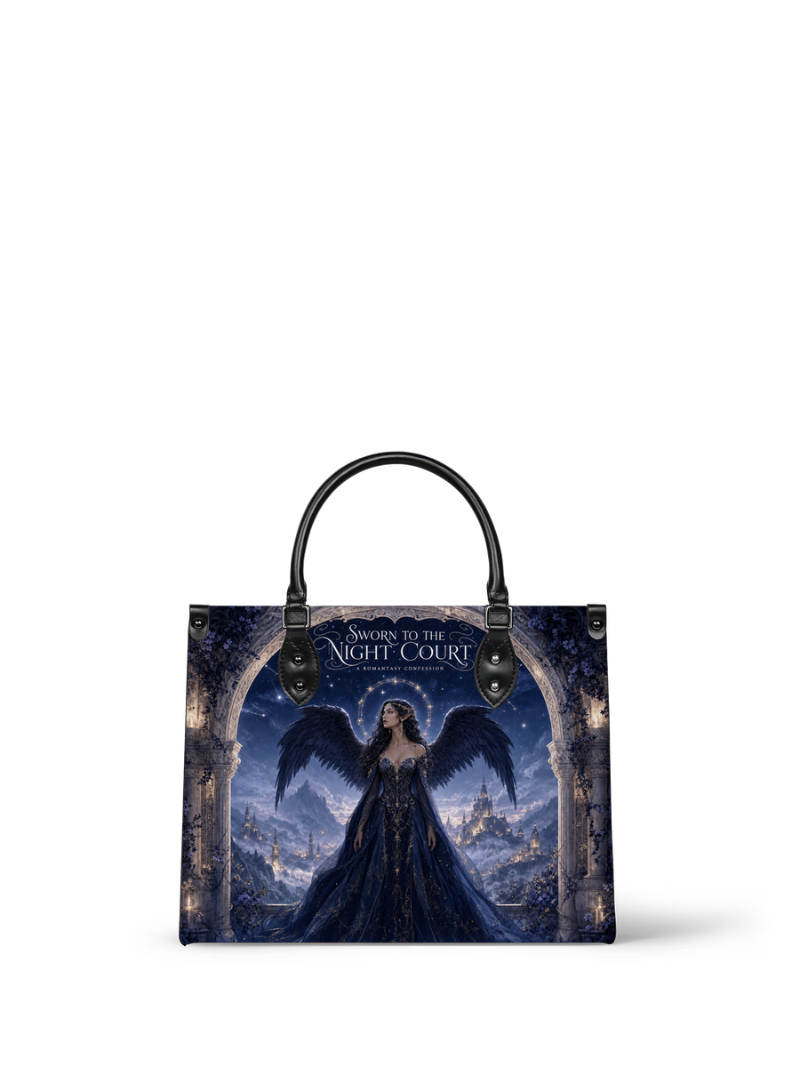“Sworn to the Starlit Court” Winged Gateway Leather Handbag