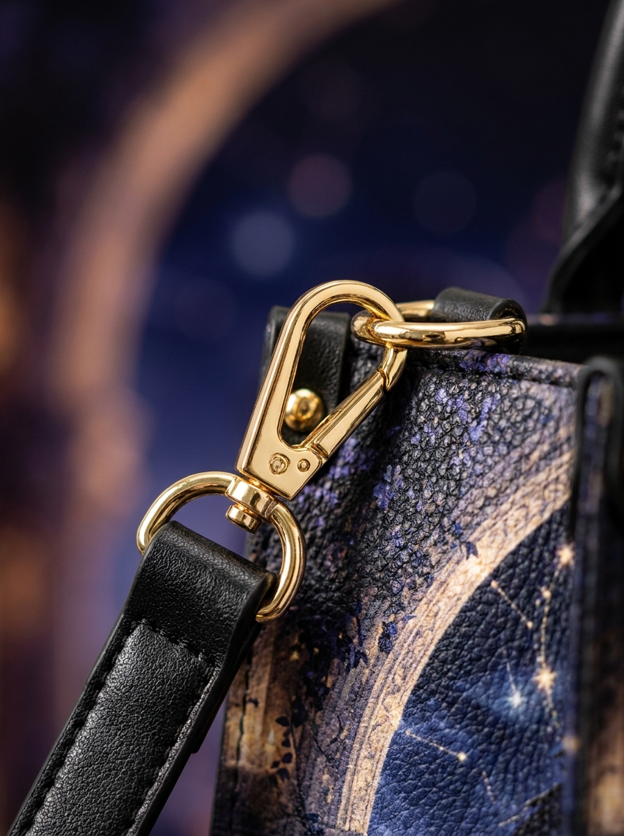 “Sworn to the Starlit Court” Winged Gateway Leather Handbag