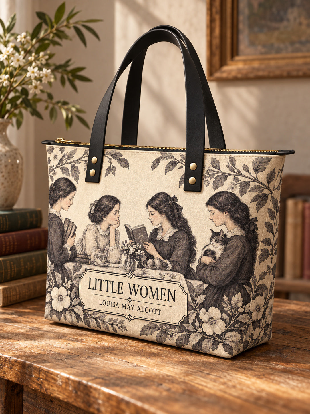 "Little Women" Leather Tote Bag