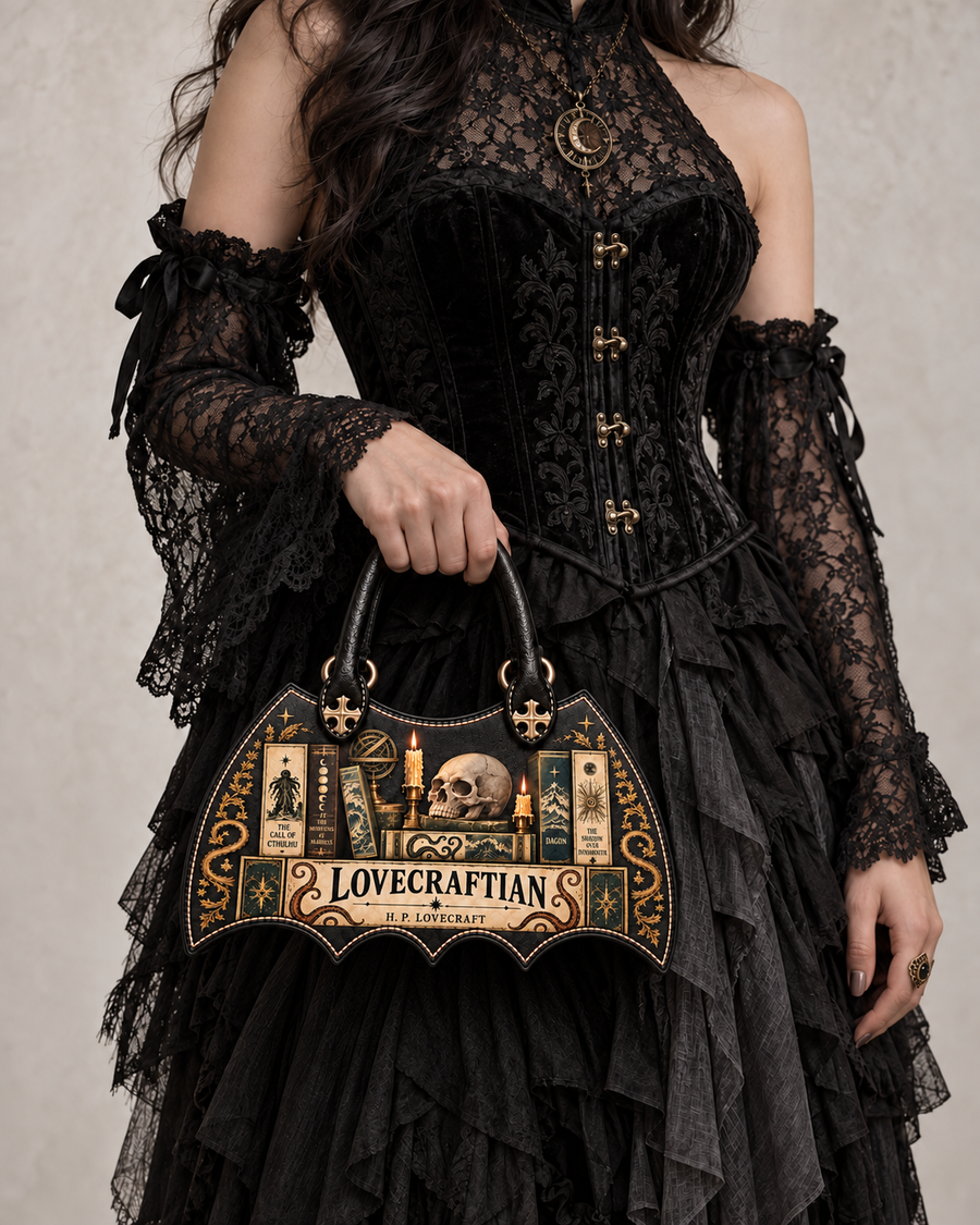 Lovecraftian Black Bat Wing Handbag