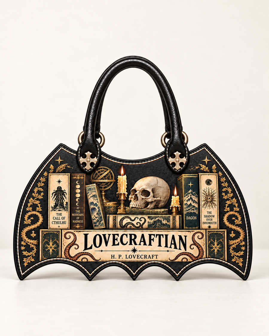 Lovecraftian Black Bat Wing Handbag