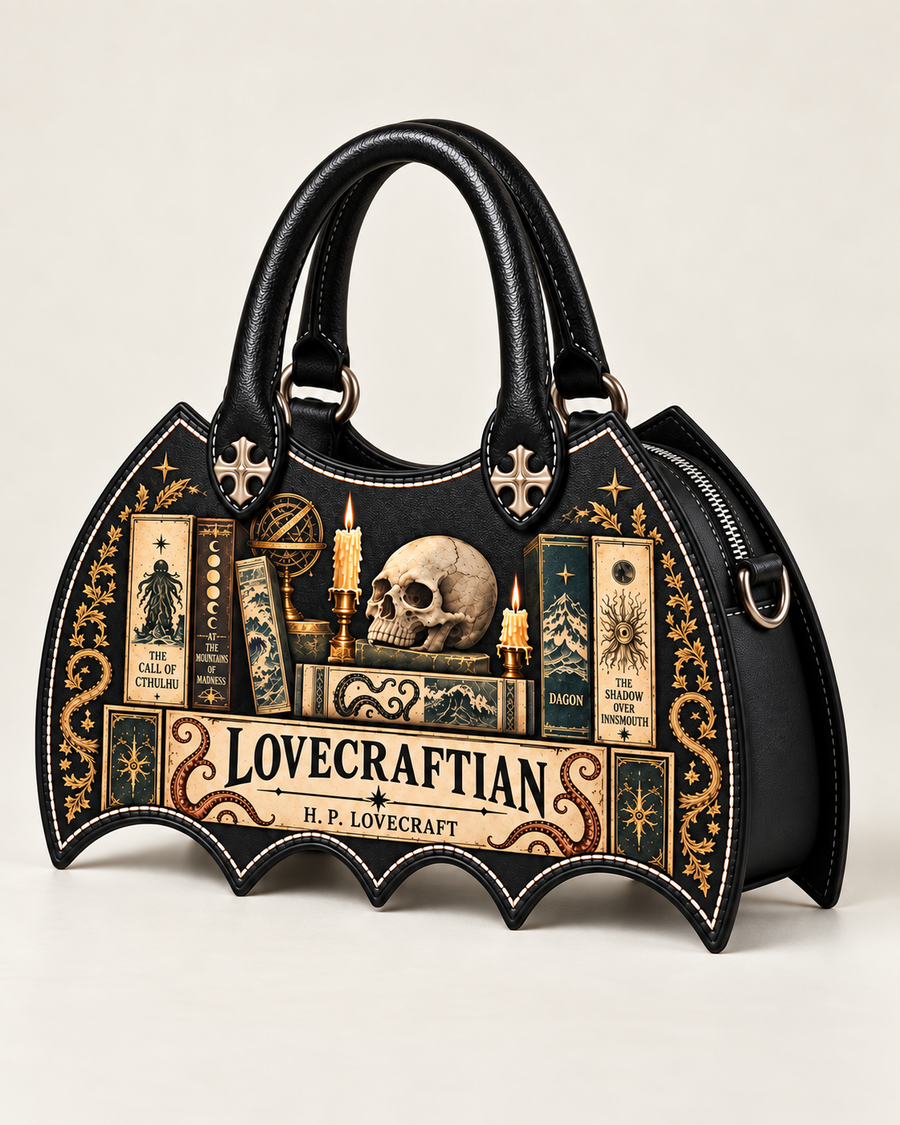 Lovecraftian Black Bat Wing Handbag