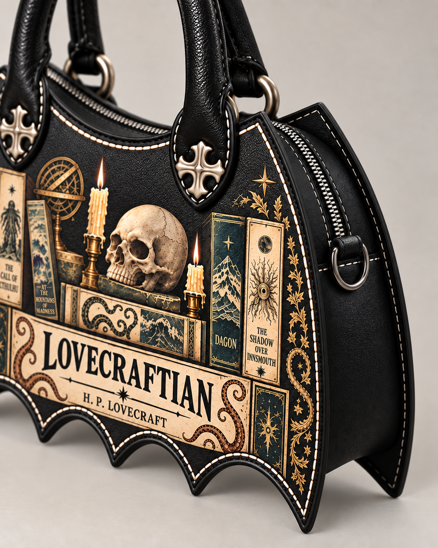 Lovecraftian Black Bat Wing Handbag