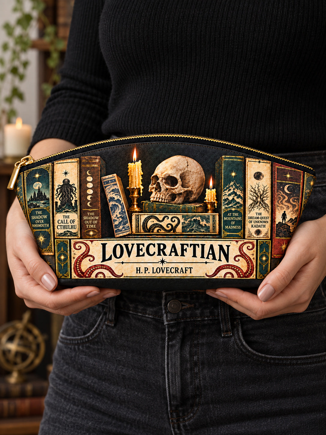 Lovecraftian Black Eclipse Makeup Bag