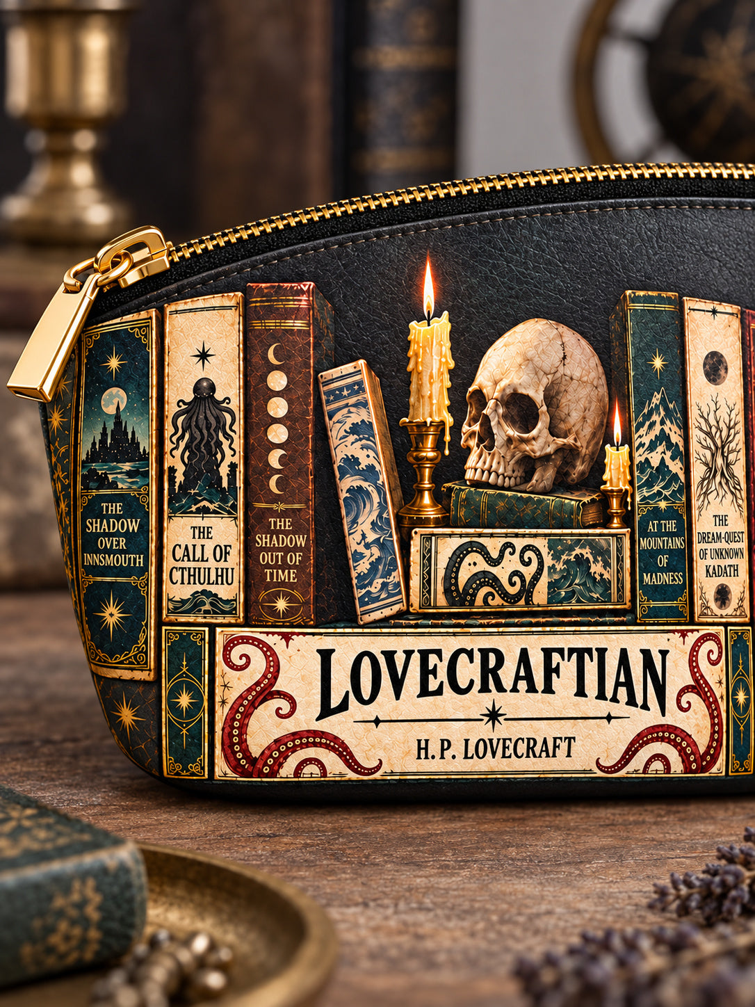 Lovecraftian Black Eclipse Makeup Bag