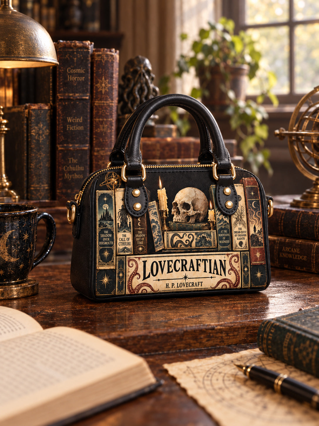 "Lovecraftian" Black Mini Satchel