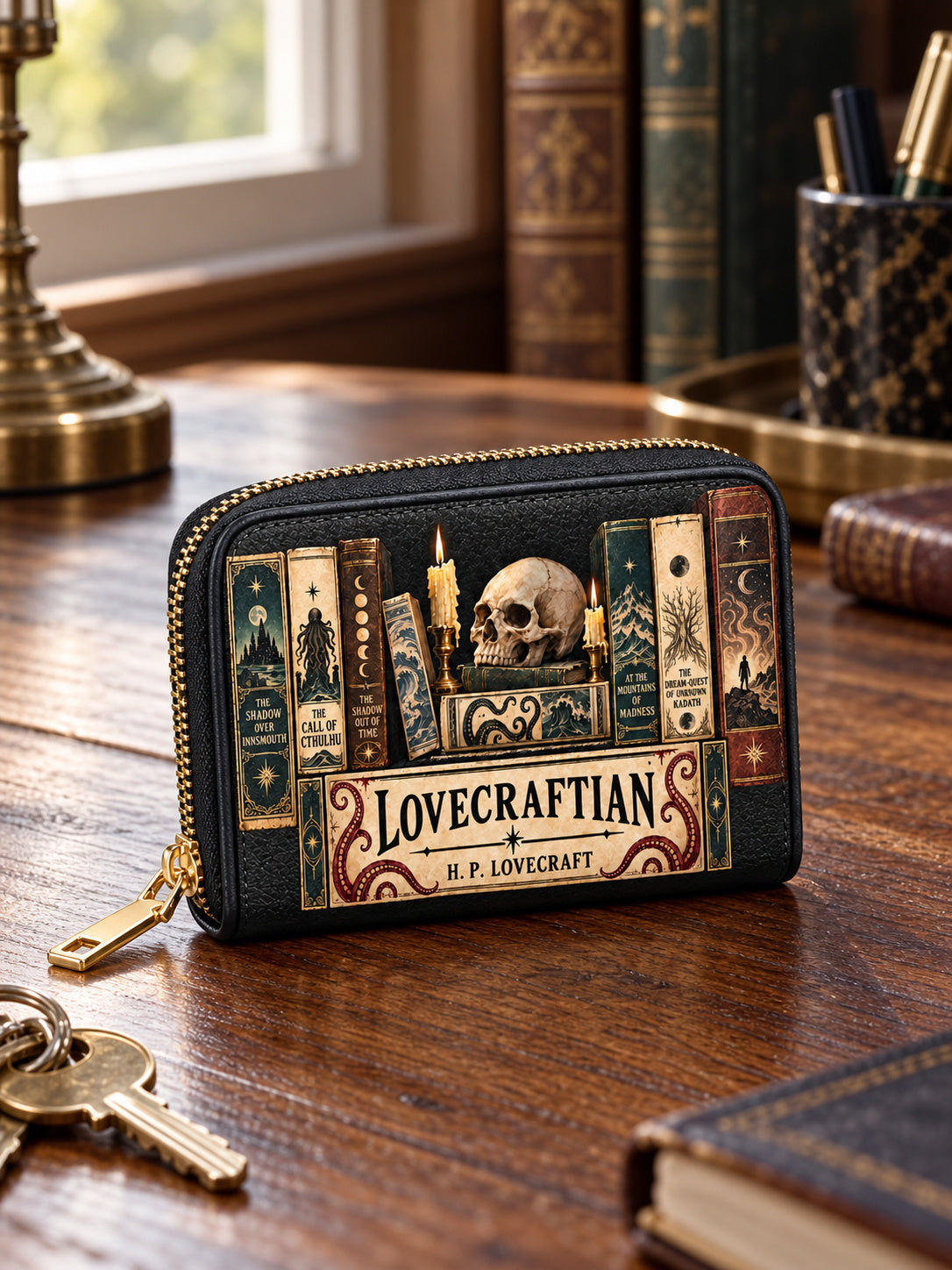 Lovecraftian Black Mini Wallet