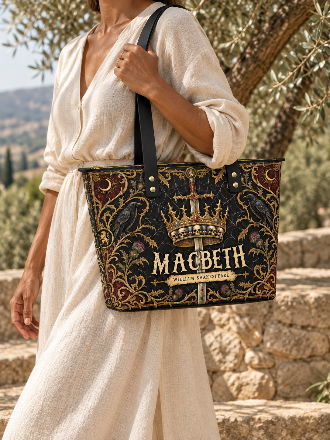 "Macbeth" Leather Tote Bag