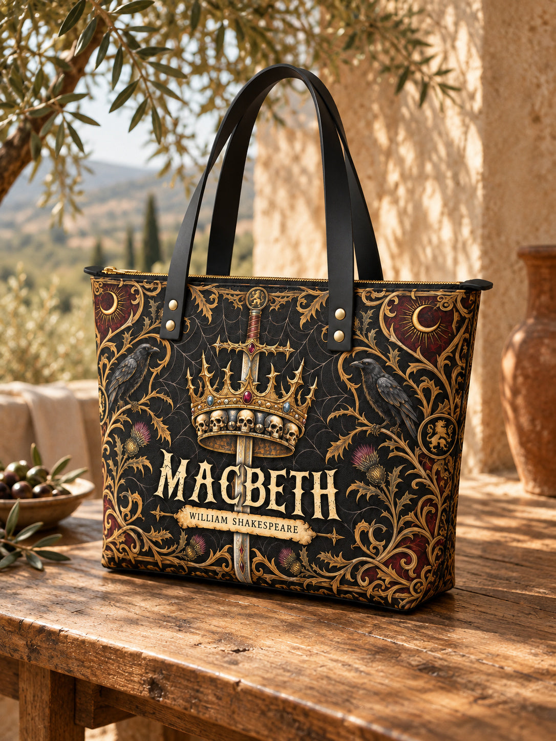 "Macbeth" Leather Tote Bag