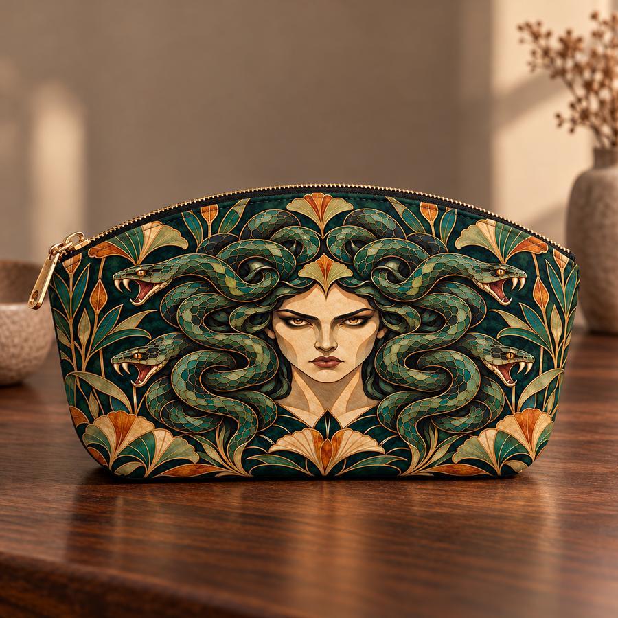 "Medusa" Emerald Nouveau Eclipse Makeup Bag