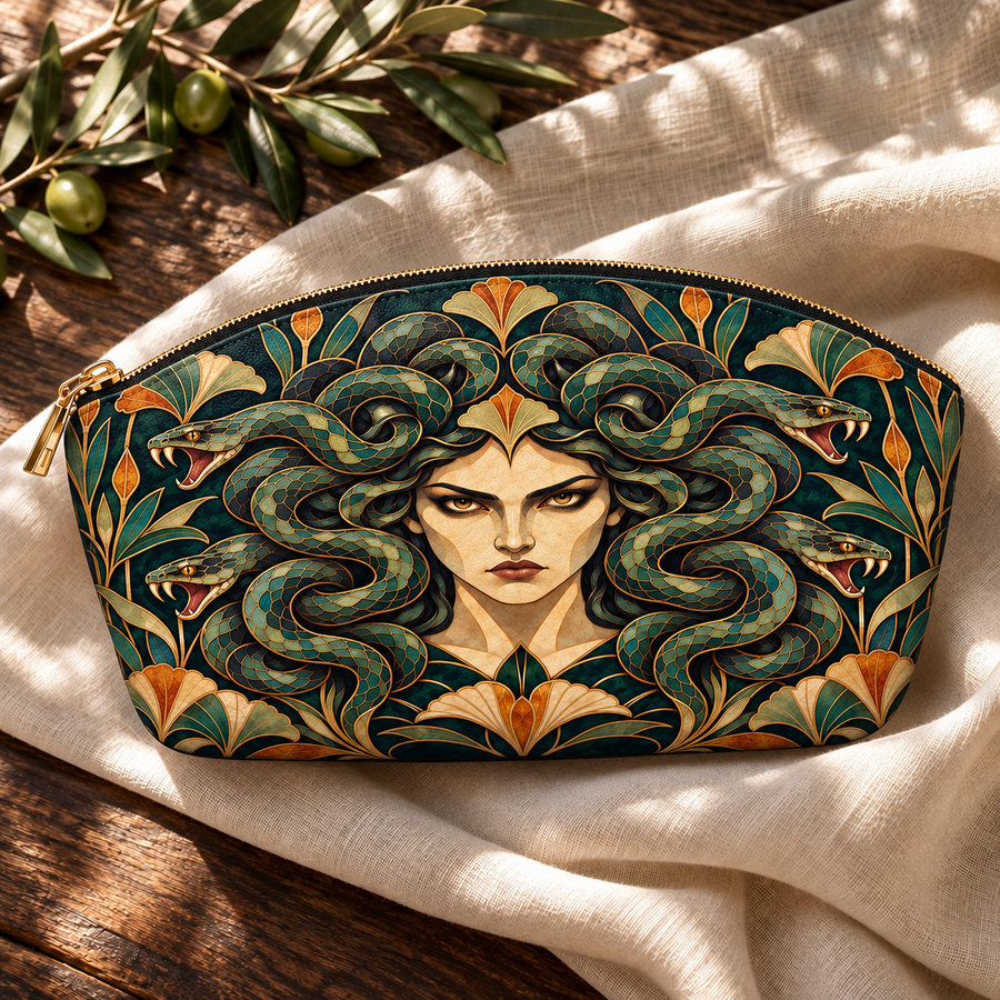 "Medusa" Emerald Nouveau Eclipse Makeup Bag