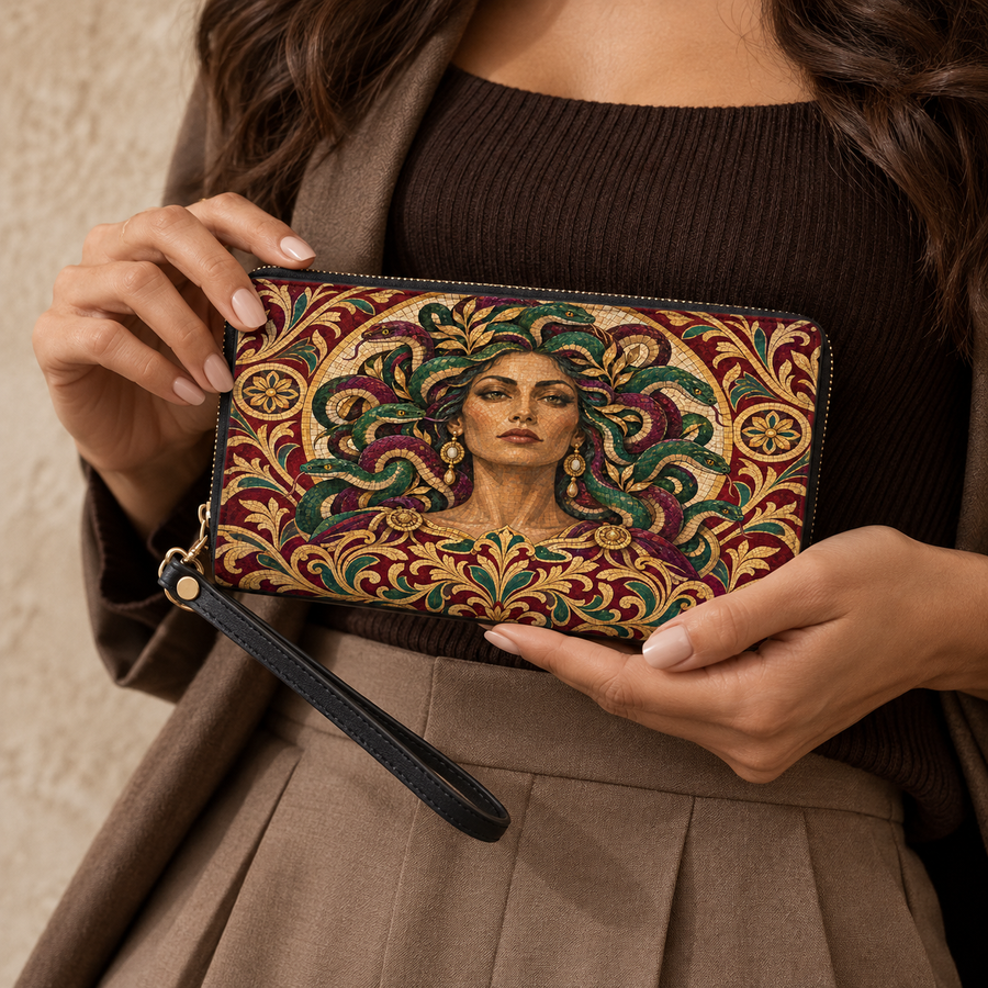 "Medusa" Roman Mosaic Long Wallet