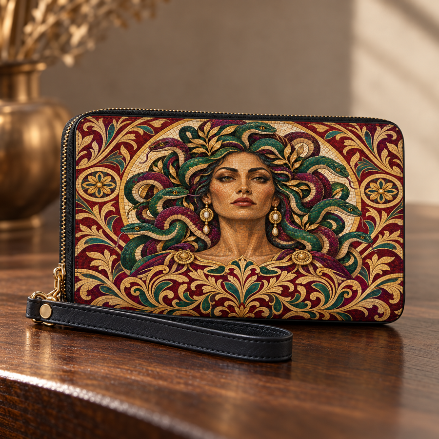 "Medusa" Roman Mosaic Long Wallet