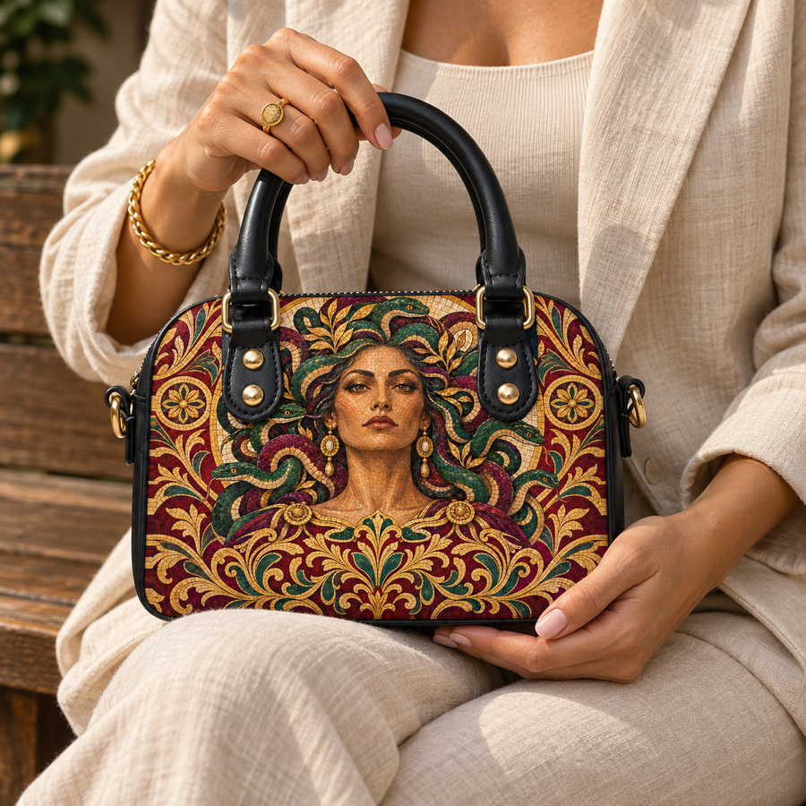 "Medusa" Roman Mosaic Mini Satchel