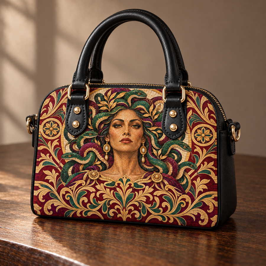 "Medusa" Roman Mosaic Mini Satchel