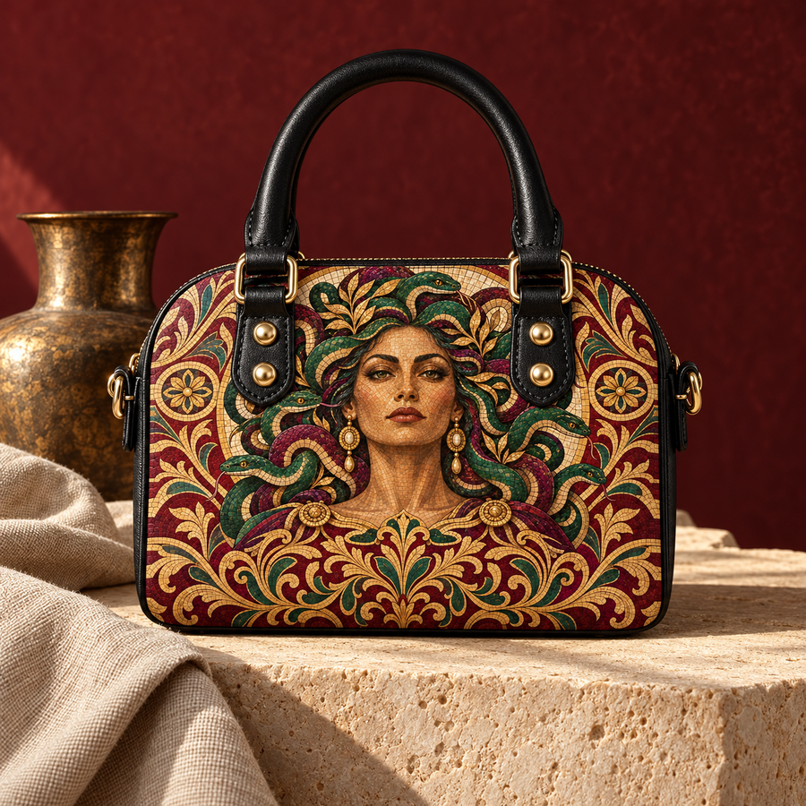 "Medusa" Roman Mosaic Mini Satchel