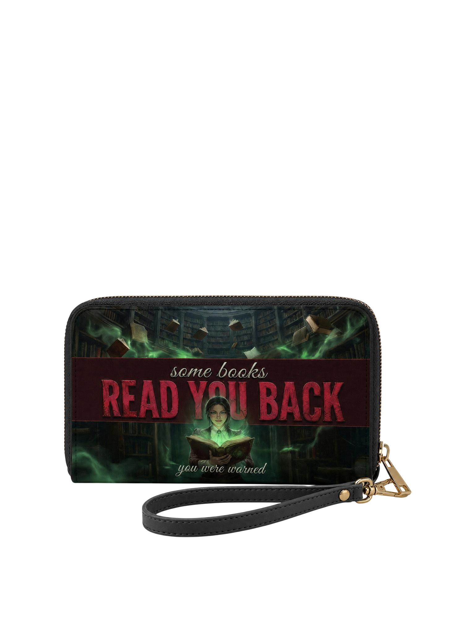 "Some Books Read You Back" Forbidden Library Long Wallet