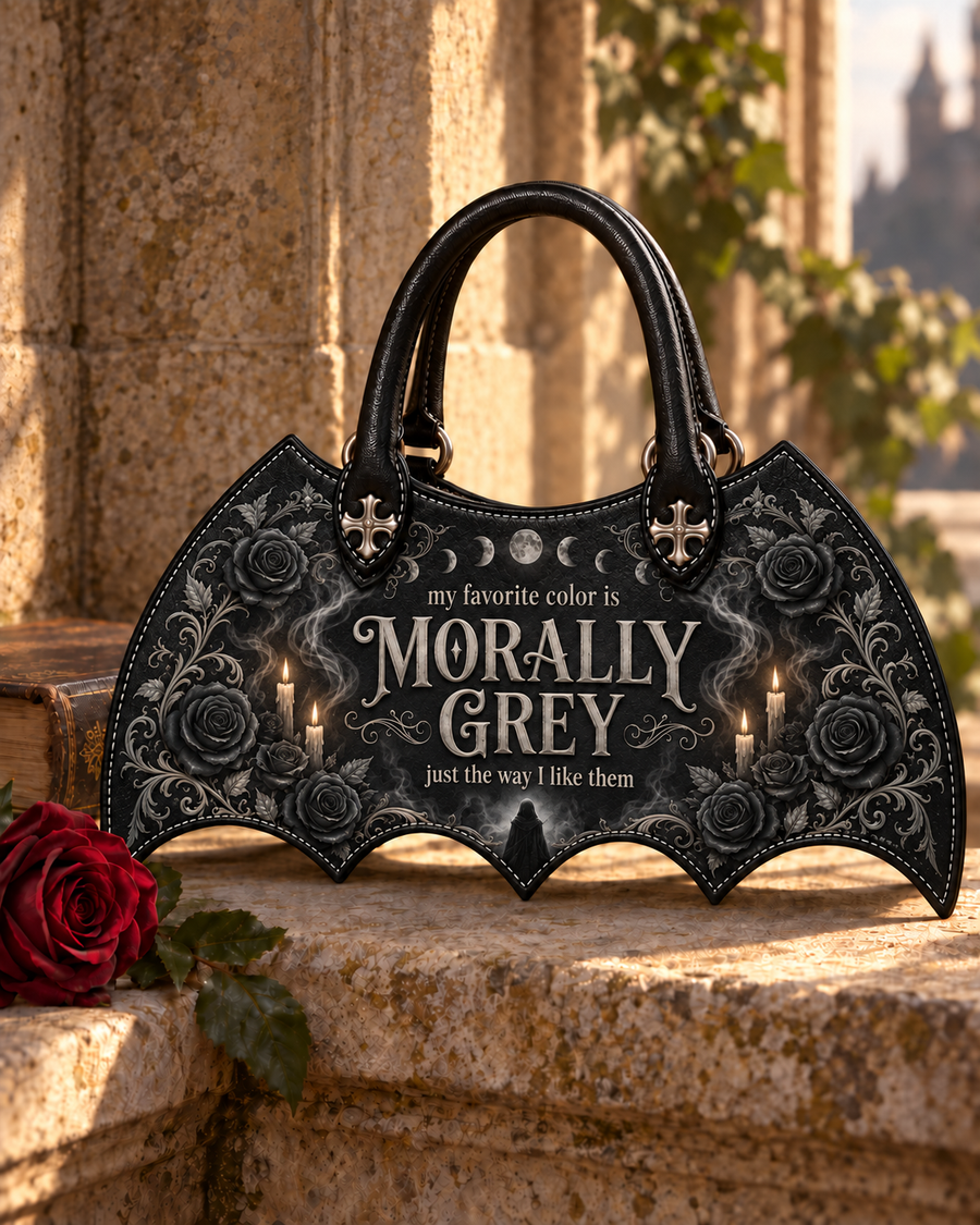 My Favorite Color Is Morally Grey Bat Wing Handbag