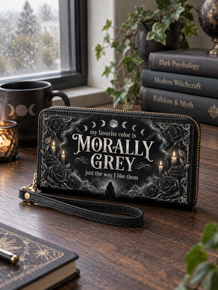 My Favorite Color Is Morally Grey Long Wallet