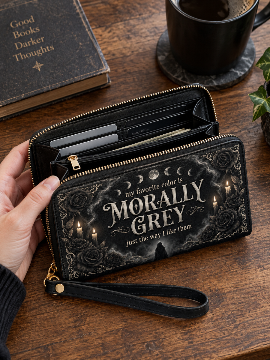 My Favorite Color Is Morally Grey Long Wallet