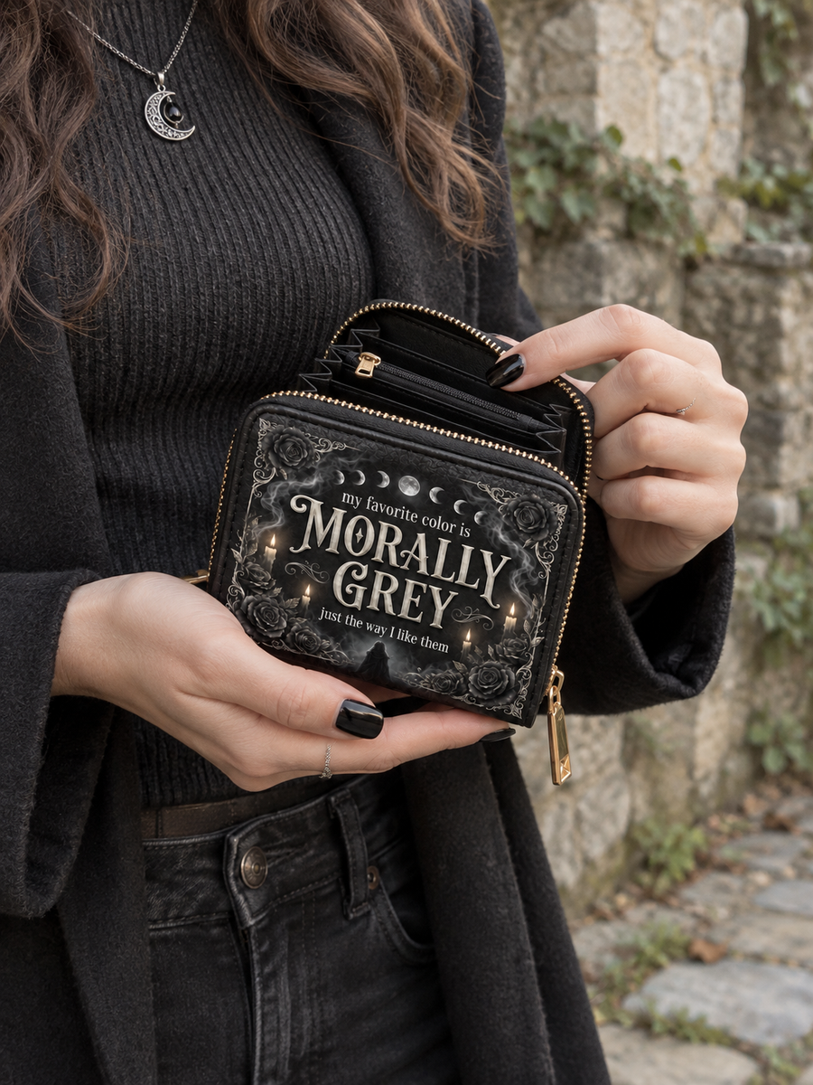 My Favorite Color Is Morally Grey Mini Wallet