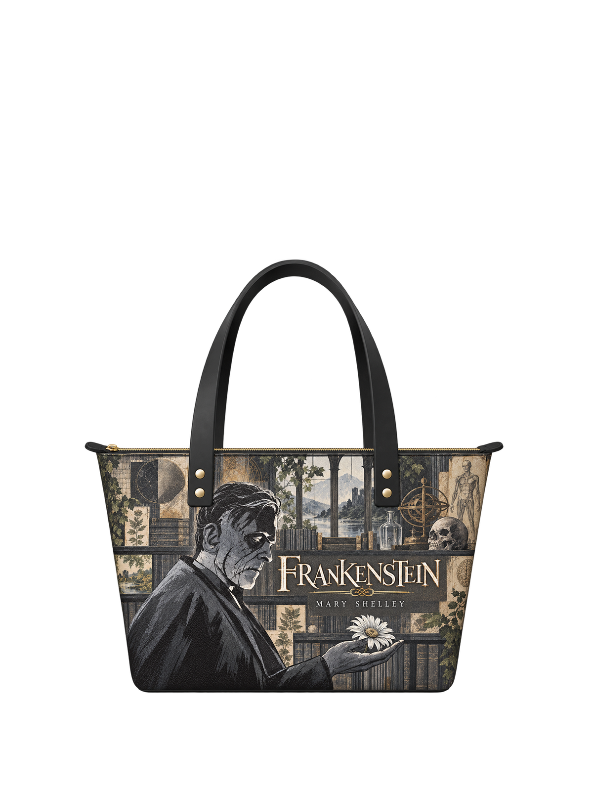 "Frankenstein" Ashes of Hope Leather Tote Bag