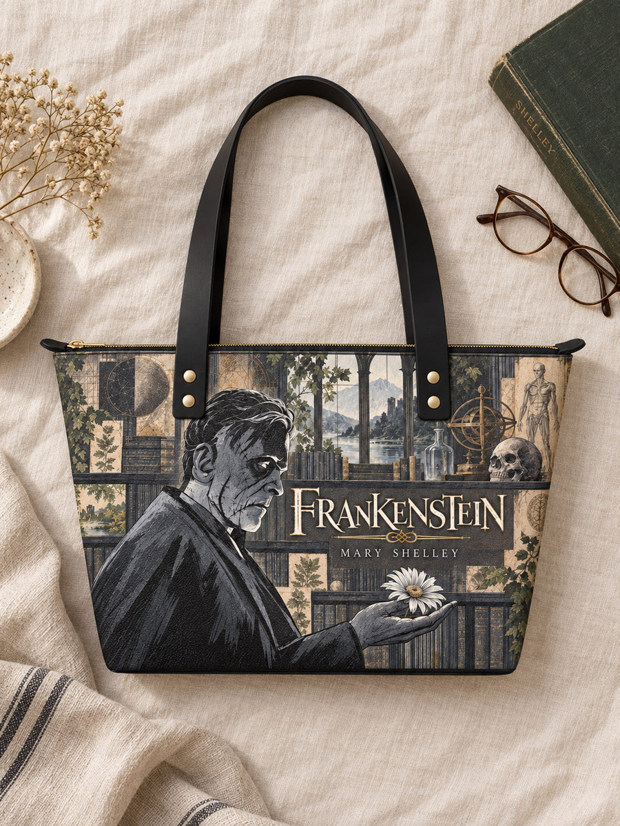 "Frankenstein" Ashes of Hope Leather Tote Bag